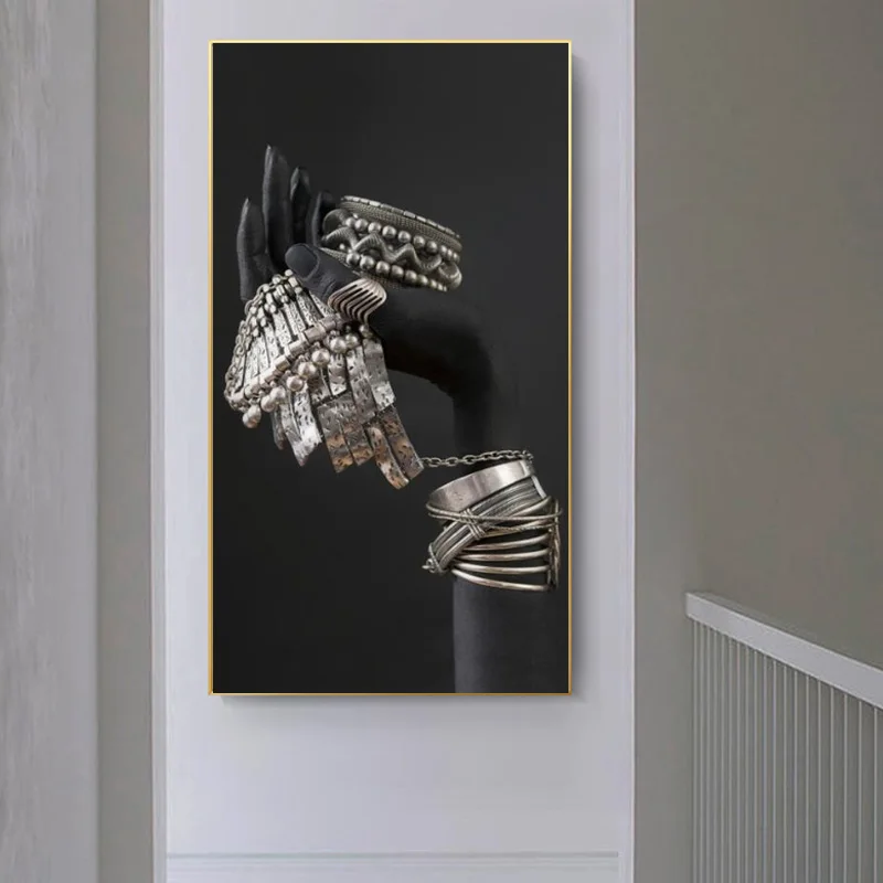 Black Hands Holding Silver Jewelry Canvas Art Posters and Prints Black Hands Model Canvas Paintings on The Wall Art Pictures
Black Hands Holding Silver Jewelry Canvas Art Posters and Prints Black Hands Model Canvas Paintings on The Wall Art Pictures