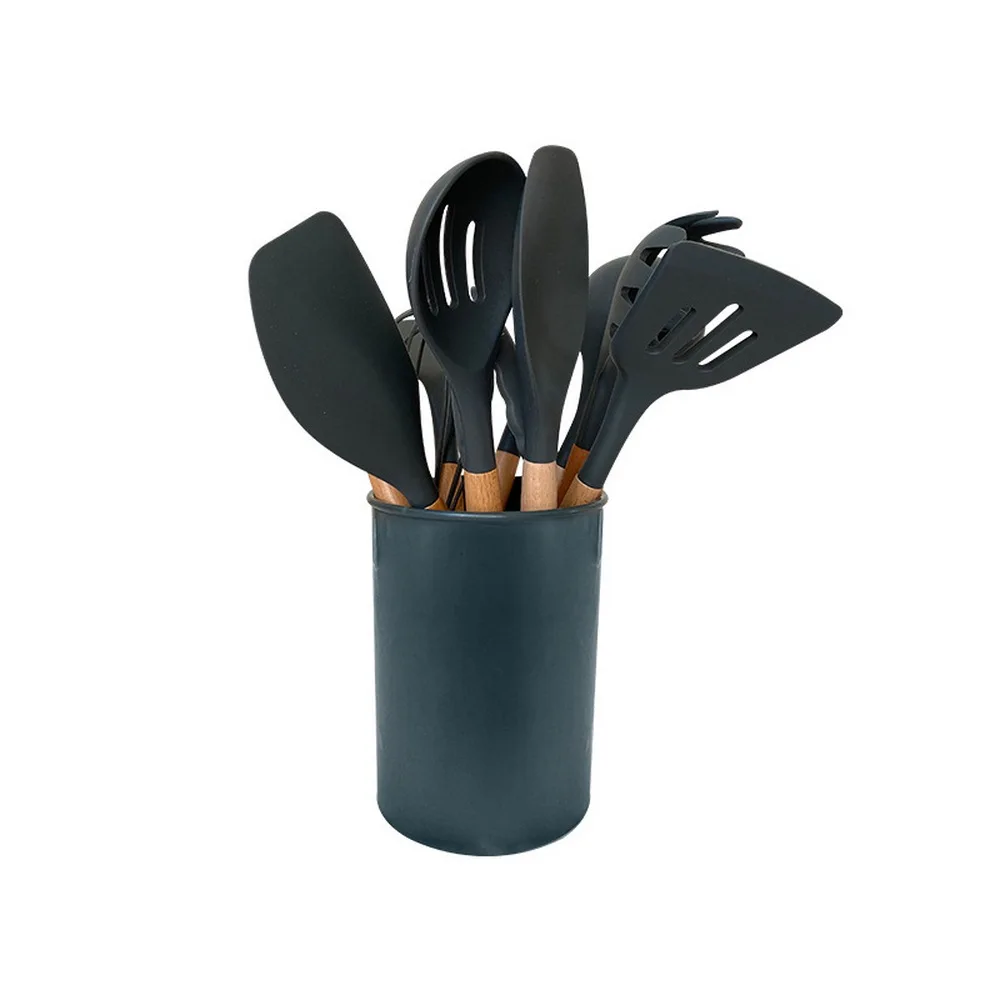 Silicone Cooking Utensils Set Non-Stick Spatula Shovel Wooden Handle Cooking Tools Set with Storage Box Kitchen Tool Accessories
Silicone Cooking Utensils Set Non-Stick Spatula Shovel Wooden Handle Cooking Tools Set with Storage Box Kitchen Tool Accessories