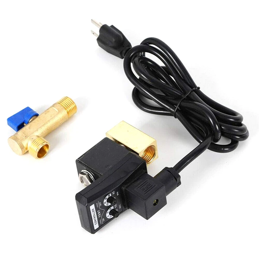 AC 110V 1/2Inch Electronic Timed 2 Way Air Compressor Gas Tank Auto Drain Valve
AC 110V 1/2Inch Electronic Timed 2 Way Air Compressor Gas Tank Auto Drain Valve