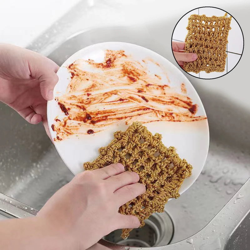Golden Thread Dish Towel Convenient Oilproof Washing Sponge Microfiber Cleaning Cloth Home Washing Dish Kitchen Cleaning Towels
Golden Thread Dish Towel Convenient Oilproof Washing Sponge Microfiber Cleaning Cloth Home Washing Dish Kitchen Cleaning Towels