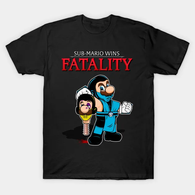 Мужская футболка Марио комбат X MORTAL KOMBAT для женщин и мужчин|Мужские футболки| |