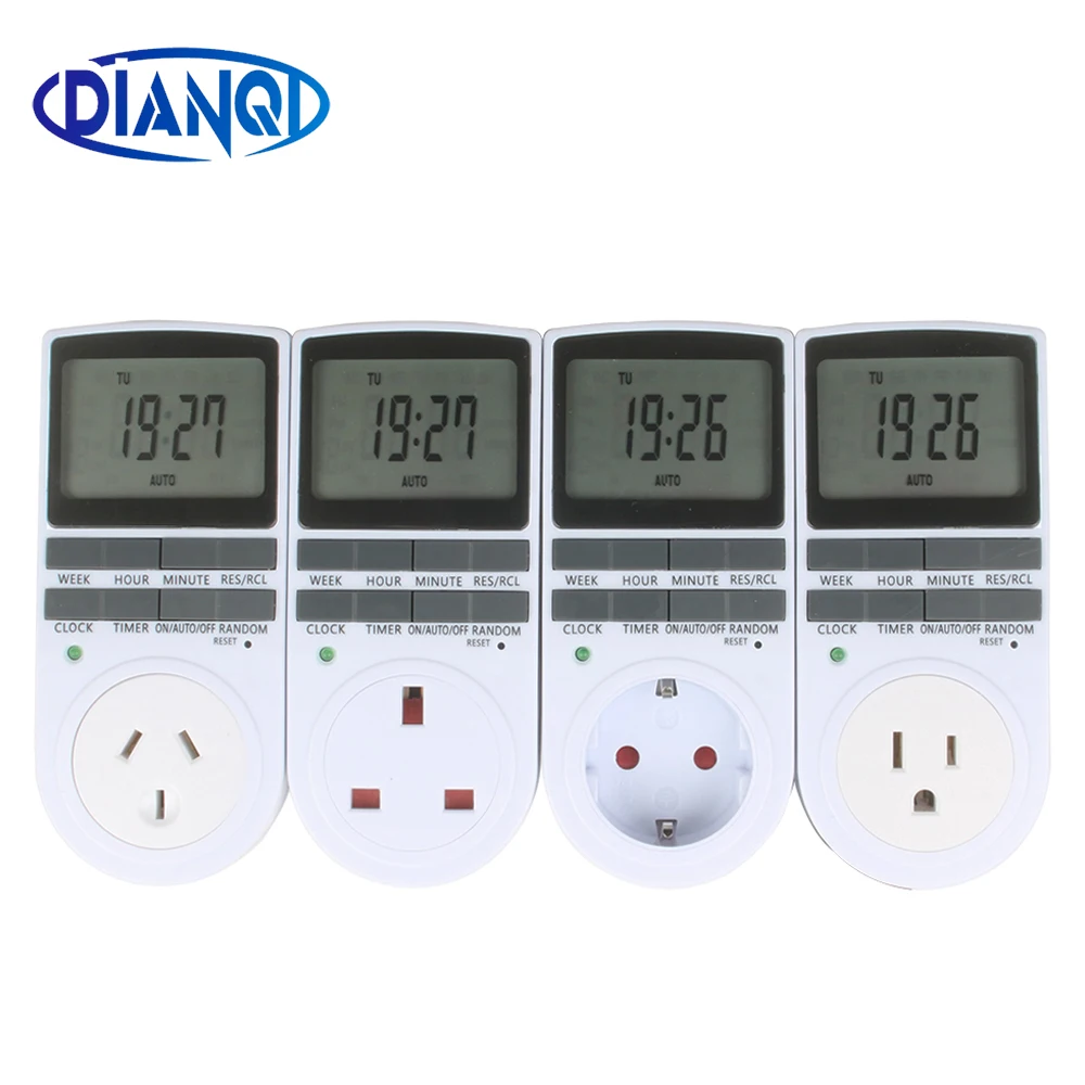 Electronic Digital Timer Switch Plug Kitchen Timer Outlet 230V 50HZ 7 Day 12/24 Hour Programmable Timing Socket
Electronic Digital Timer Switch Plug Kitchen Timer Outlet 230V 50HZ 7 Day 12/24 Hour Programmable Timing Socket