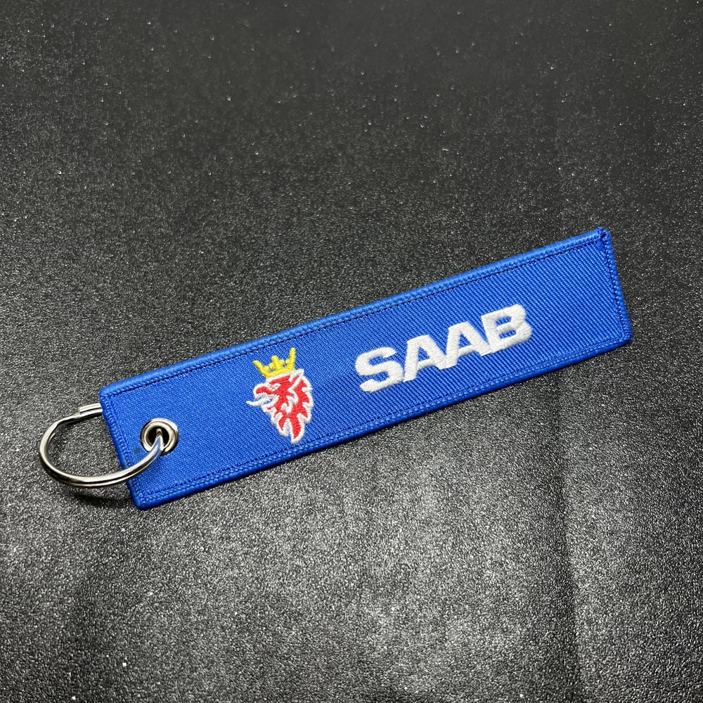 Брелок с вышивкой ювелирный брелок логотипом SAAB scania sonett saab | Автомобили и