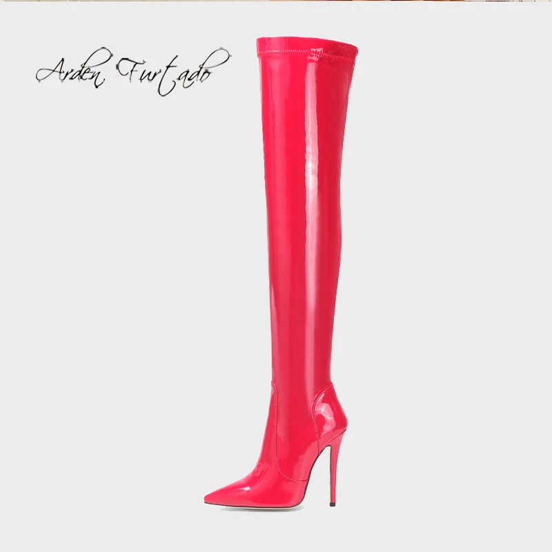 Arden Furtado Fashion Women's Shoes Pointed Toe Stilettos Heels Elegant Boots Red White shiny leather Over The Knee High Boots
Arden Furtado Fashion Women's Shoes Pointed Toe Stilettos Heels Elegant Boots Red White shiny leather Over The Knee High Boots