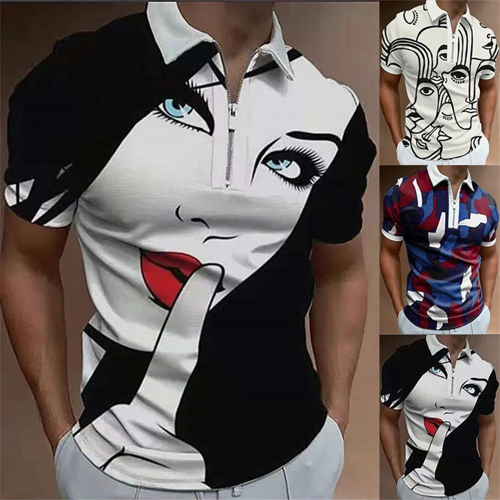 Oversize Stylish Man Shirt Zipper Collar Fitness Fashion Golf Shirt Contrast Print Fashion Stand Collar T-Shirts Top
Oversize Stylish Man Shirt Zipper Collar Fitness Fashion Golf Shirt Contrast Print Fashion Stand Collar T-Shirts Top
