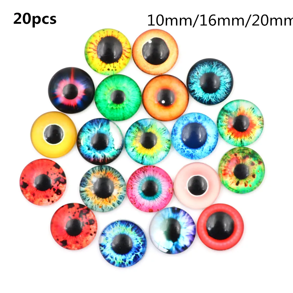 20PCS Colorful Glass Dolls Eye No Self-adhesive DIY Craft Eyes For Toy Dinosaur Animal Eye Time Gem Accessories 10/16/20mm
20PCS Colorful Glass Dolls Eye No Self-adhesive DIY Craft Eyes For Toy Dinosaur Animal Eye Time Gem Accessories 10/16/20mm
