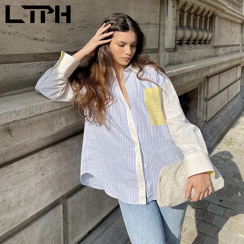 LTPH Корейская полосатая рубашка Женская Повседневная Свободная с длинным рукавом топ с карманом сшитая поплин универсальная Тонкая Блузка ...
LTPH Корейская полосатая рубашка Женская Повседневная Свободная с длинным рукавом топ с карманом сшитая поплин универсальная Тонкая Блузка ...