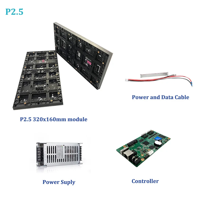4 шт. внутренний p2.5мм светодиодный модуль 320x160 мм 1 5v40A источник питания HD-D15 WIFI