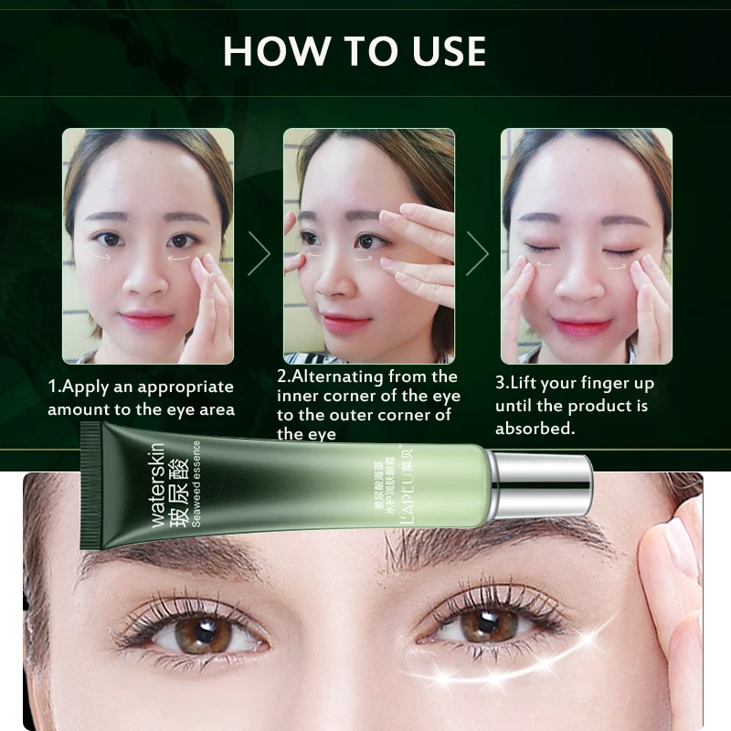 Seaweed Hyaluronic Acid Anti Winkles Eye Cream Dark Circle Remove Anti Puffiness Firming Eye Skin Care
Seaweed Hyaluronic Acid Anti Winkles Eye Cream Dark Circle Remove Anti Puffiness Firming Eye Skin Care