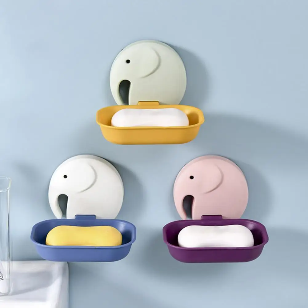 1PCS Sucker Wall Mounted Soap Dishes Elephant Soap Holder Sponge Storage Rack Shower Draining Soap Box Bathroom Kitchen Products
1PCS Sucker Wall Mounted Soap Dishes Elephant Soap Holder Sponge Storage Rack Shower Draining Soap Box Bathroom Kitchen Products