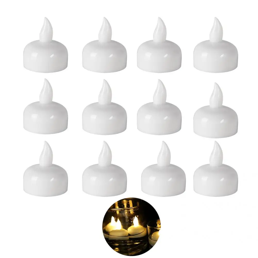 Smokeless 12Pcs/Set Realistic Battery Operated Flameless Candle Vintage Floating Tea Light Waterproof Home Decor
Smokeless 12Pcs/Set Realistic Battery Operated Flameless Candle Vintage Floating Tea Light Waterproof Home Decor