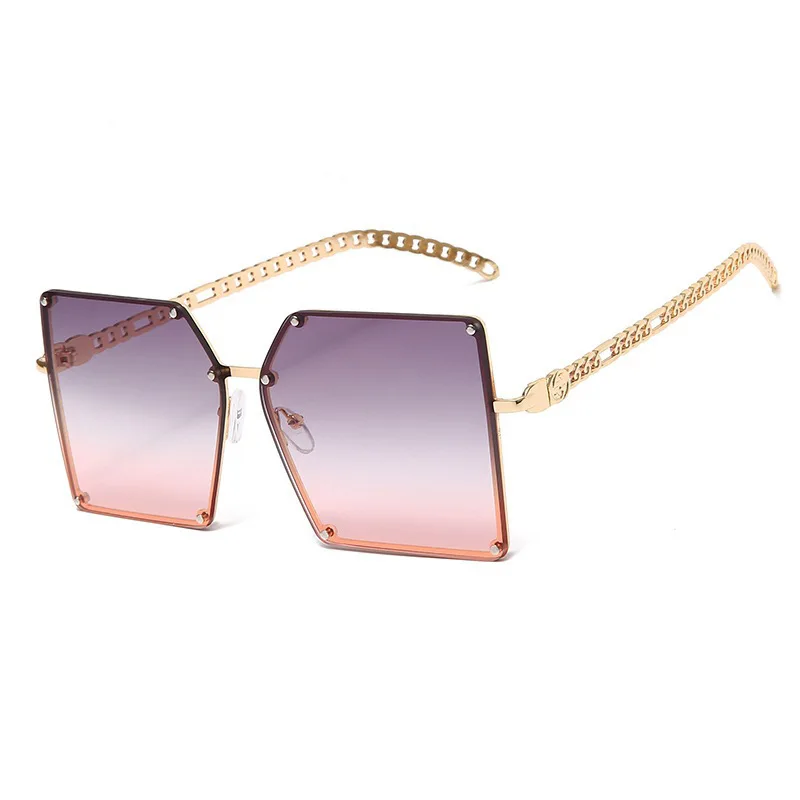 Fashion Big Frame Metal Gradient Sunglasses Female Beach Travel Photography Glasses Boundless Driving Mirror 
Fashion Big Frame Metal Gradient Sunglasses Female Beach Travel Photography Glasses Boundless Driving Mirror