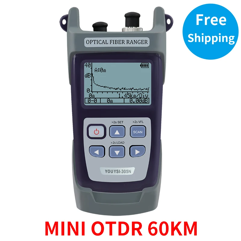 Mini 60KM Fiber Optic OTDR Optical Fiber Reflectometer Built in VFL with FC SC Touch
Mini 60KM Fiber Optic OTDR Optical Fiber Reflectometer Built in VFL with FC SC Touch
