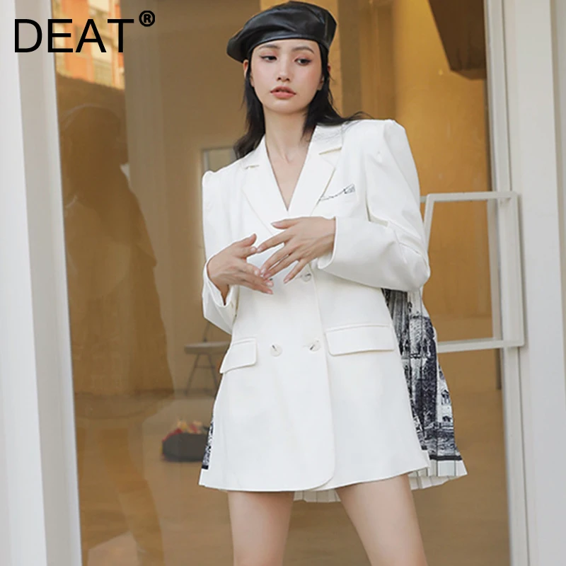 DEAT 2021 Autumn New Fashion White Loose Temperament Personalized Double Breasted Patchwork Women Dress 7I3720
DEAT 2021 Autumn New Fashion White Loose Temperament Personalized Double Breasted Patchwork Women Dress 7I3720