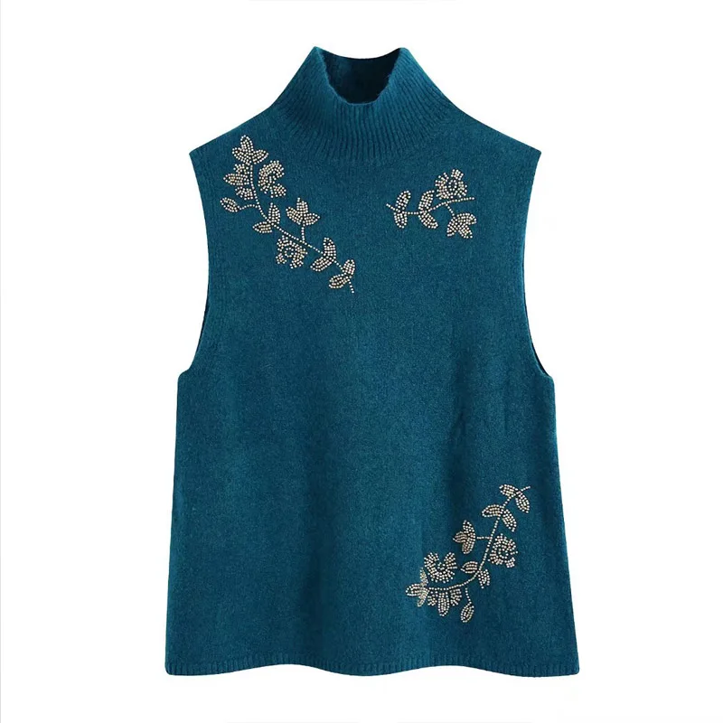 Women Autumn Vintage Slim Vests Sweaters 2021 Fashion Sleeveless Beading Female Elegant Elasticity Street Waistcoat Sweater
Women Autumn Vintage Slim Vests Sweaters 2021 Fashion Sleeveless Beading Female Elegant Elasticity Street Waistcoat Sweater