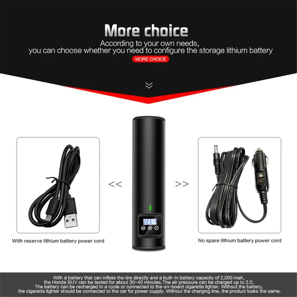 12V Portable Car Tire Inflator Digital Bicycle Motorcycle Tyre Air Inflation Pump Electric Air Compressor With LED Light
12V Portable Car Tire Inflator Digital Bicycle Motorcycle Tyre Air Inflation Pump Electric Air Compressor With LED Light