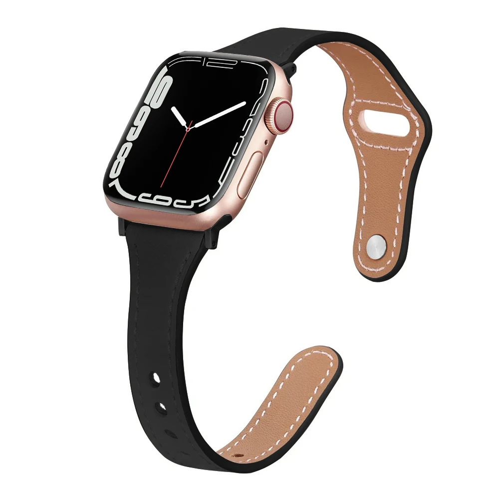 Slim Leather Wristband Strap for Apple Watch Band 38mm 40mm 41mm 42mm 44mm 45mm Lightweight Bracelet for iWatch SE 7 6 5 4 3 2 1
Slim Leather Wristband Strap for Apple Watch Band 38mm 40mm 41mm 42mm 44mm 45mm Lightweight Bracelet for iWatch SE 7 6 5 4 3 2 1