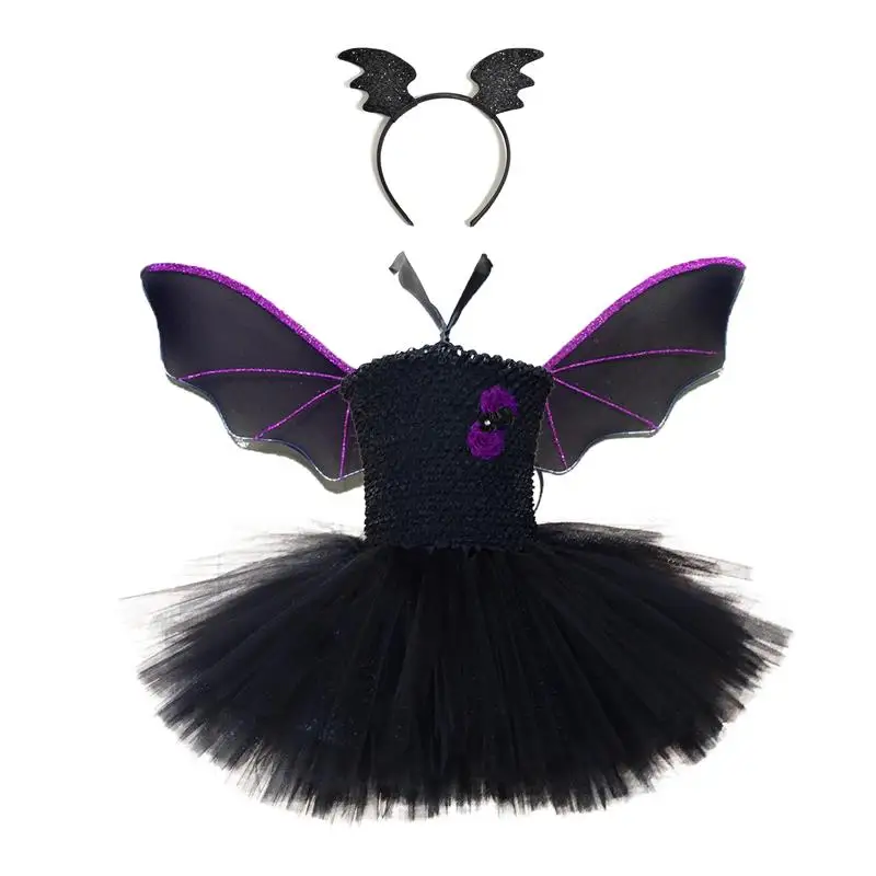 

Платье летучей мыши на Хэллоуин, Детский костюм с крыльями для девочек, рождественское представление костюм для косплея, хит продаж