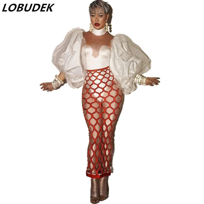 Bar Nightclub Women Puff Sleeve Spandex Stretch Plaid Hollow Dress Fashion Birthday Prom Evening Party Show Singer Host Costume
Bar Nightclub Women Puff Sleeve Spandex Stretch Plaid Hollow Dress Fashion Birthday Prom Evening Party Show Singer Host Costume