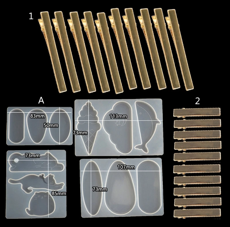 N7MF 4Pcs Cat Geometric Hairpin Jewelry Mold Cloud Whale Hair Clip Mold Jewelry Tools
N7MF 4Pcs Cat Geometric Hairpin Jewelry Mold Cloud Whale Hair Clip Mold Jewelry Tools