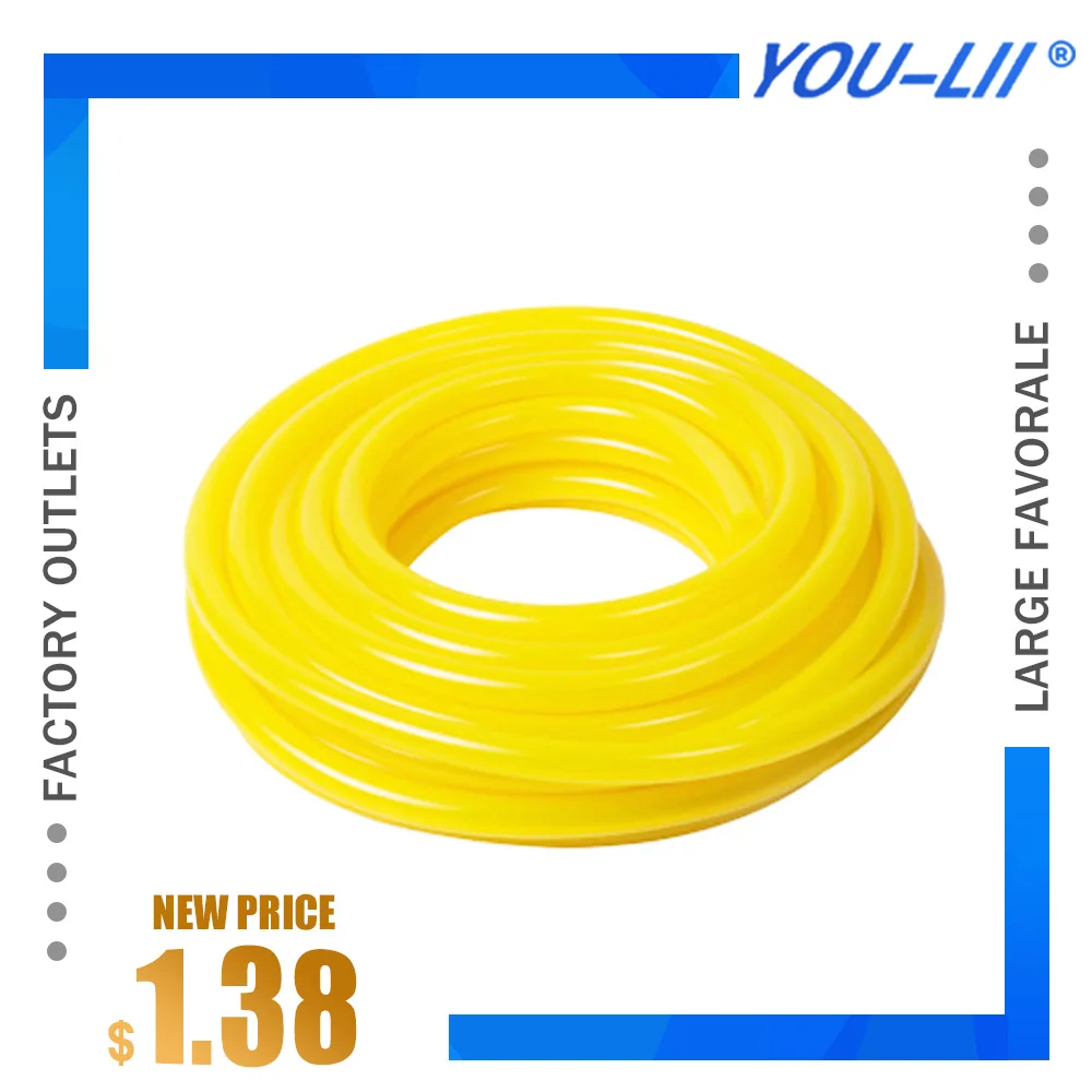 

100cm/39.37" Motorcycle Bike Fuel Diameter Inner Dia 3mm*5mm 3mm*6mm Yellow Pipe Fuel Filter Line Oil Pipe Fuel Tank Spare Part