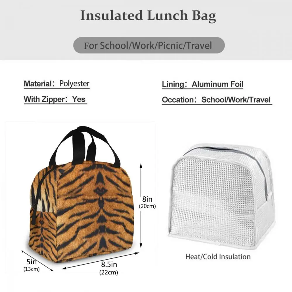 Tiger Fur Pattern Lunch Food Box Bag Fashion Insulated Thermal Food Picnic Lunch Bag for Women kids Men Cooler Tote Bag
Tiger Fur Pattern Lunch Food Box Bag Fashion Insulated Thermal Food Picnic Lunch Bag for Women kids Men Cooler Tote Bag