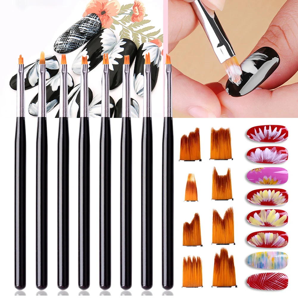 8Pcs Nail Brush Pen Gradient Acrylic Painting Brush Flower Drawing Pen Manicure Nail Art Tool Nail Art Equipment Nail Pen
8Pcs Nail Brush Pen Gradient Acrylic Painting Brush Flower Drawing Pen Manicure Nail Art Tool Nail Art Equipment Nail Pen