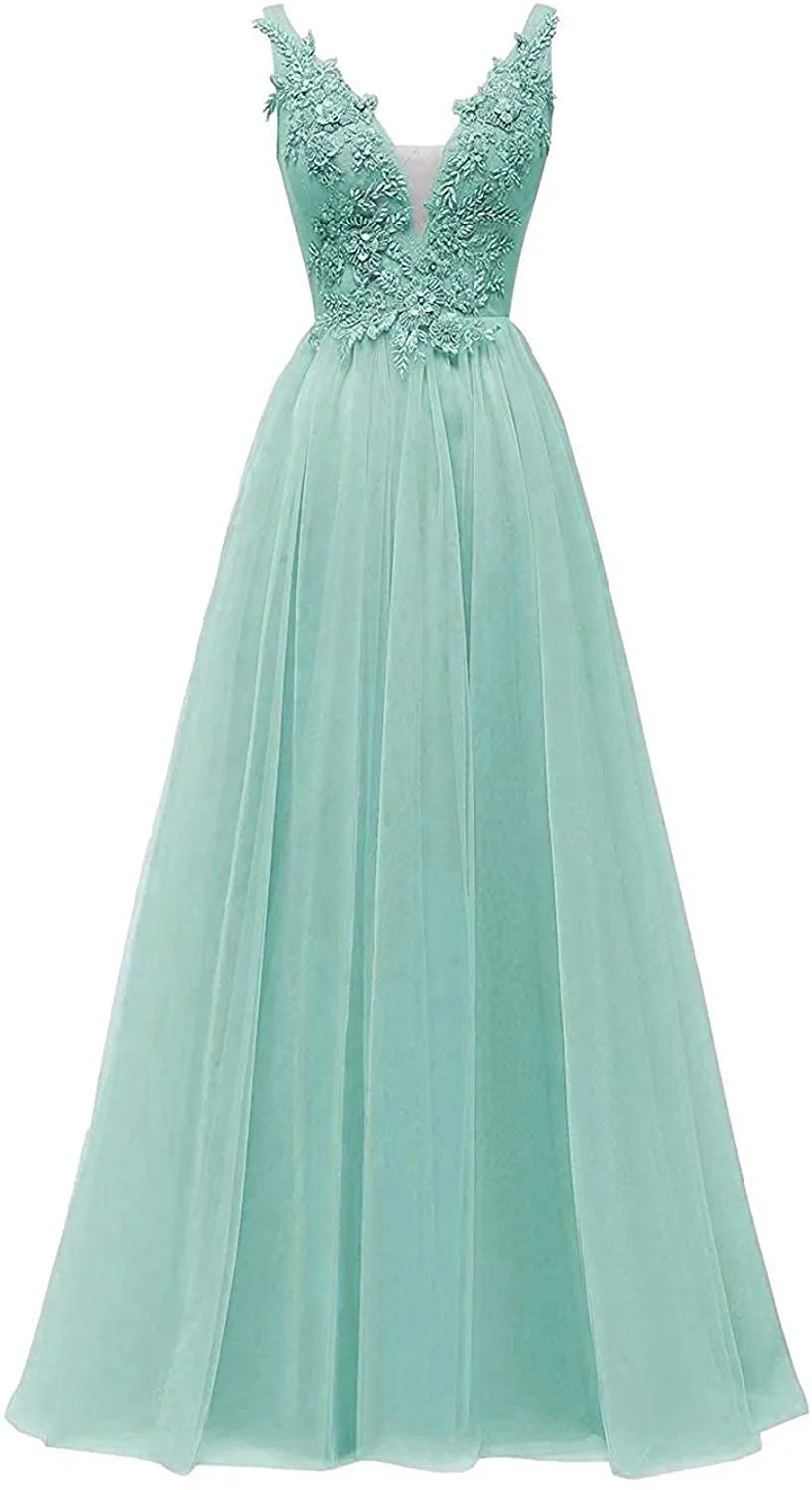 Bridesmaid Dresses V Neck Applique Tulle A Line Wedding Evening Dress Robe Longue Vestido De Fiesta De Boda Vestidos De Fiesta
Bridesmaid Dresses V Neck Applique Tulle A Line Wedding Evening Dress Robe Longue Vestido De Fiesta De Boda Vestidos De Fiesta