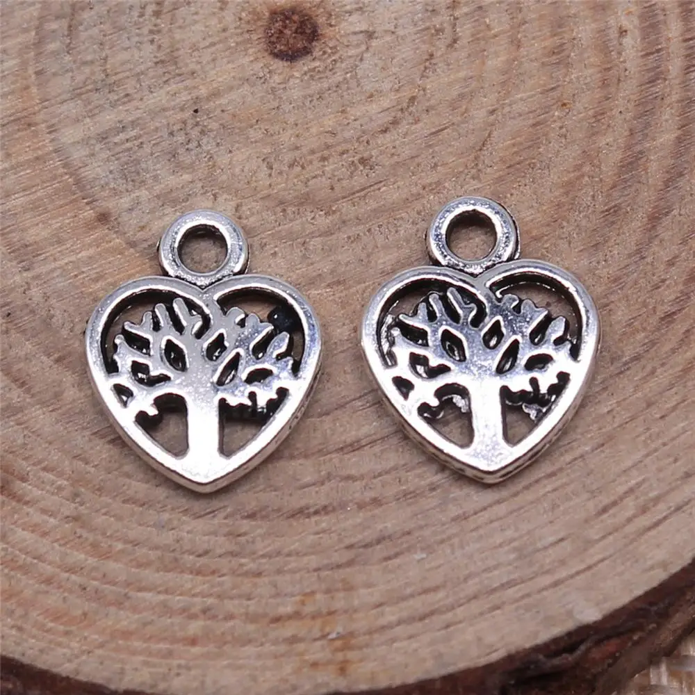 Earring Charms For Jewelry Making 40pcs Heart Tree Of Life Charms 12x10mm Antique Silver Plated
Earring Charms For Jewelry Making 40pcs Heart Tree Of Life Charms 12x10mm Antique Silver Plated