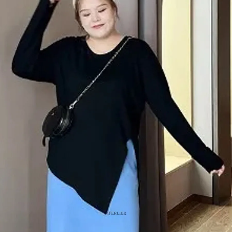 Size 6XL 150KG Women Black T Shirts Oversized Women Tees Casual O Neck Long Sleeve Harajuku Autumn top femme T shirt
Size 6XL 150KG Women Black T Shirts Oversized Women Tees Casual O Neck Long Sleeve Harajuku Autumn top femme T shirt