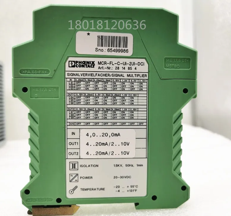 Isolation Amplifier MCR-FL-C-UI-2UI-DCI 2814854 Currently Available
Isolation Amplifier MCR-FL-C-UI-2UI-DCI 2814854 Currently Available