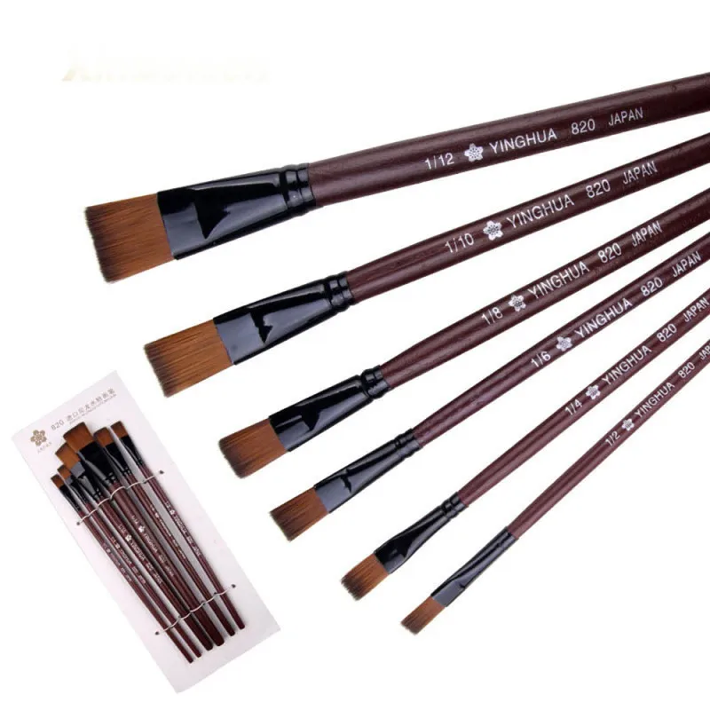 6PCS/set Flat Head Oil Paint Brushes Nylon Wool Watercolor Brush DIY Handmade Drawing Tools Accessories
6PCS/set Flat Head Oil Paint Brushes Nylon Wool Watercolor Brush DIY Handmade Drawing Tools Accessories