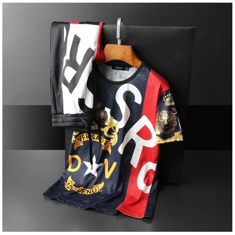 2020 European and American new luxury summer sports suit short-sleeved trousers high-end leisure sports two-piece suit
2020 European and American new luxury summer sports suit short-sleeved trousers high-end leisure sports two-piece suit