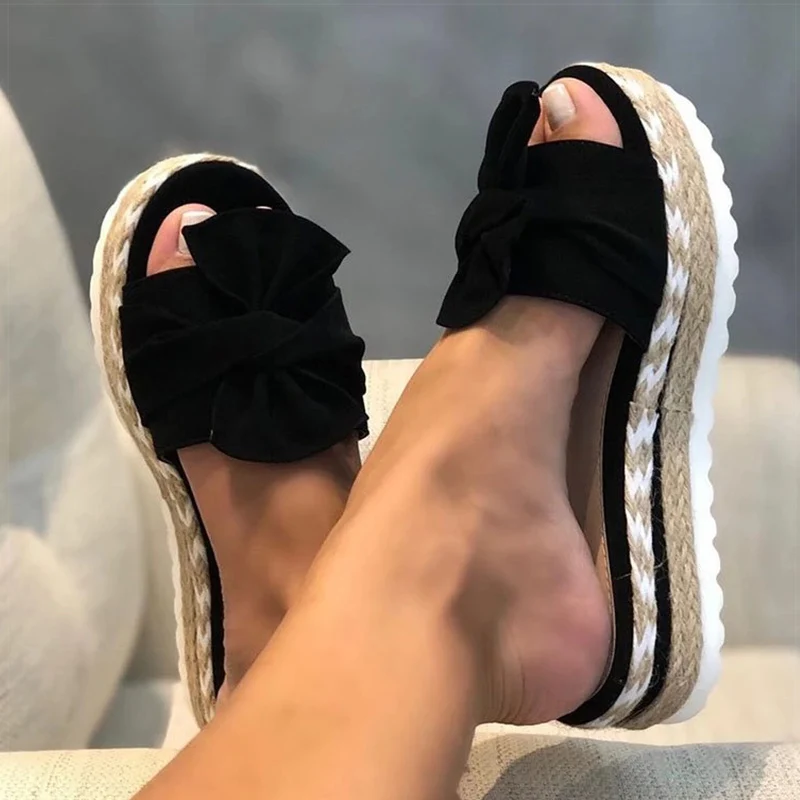 Women Slippers Fashion Wedges Heels Summer Slippers Bow-knot Women Flip Flips With Heels Sandals Summer Shoes Women Slides
Women Slippers Fashion Wedges Heels Summer Slippers Bow-knot Women Flip Flips With Heels Sandals Summer Shoes Women Slides