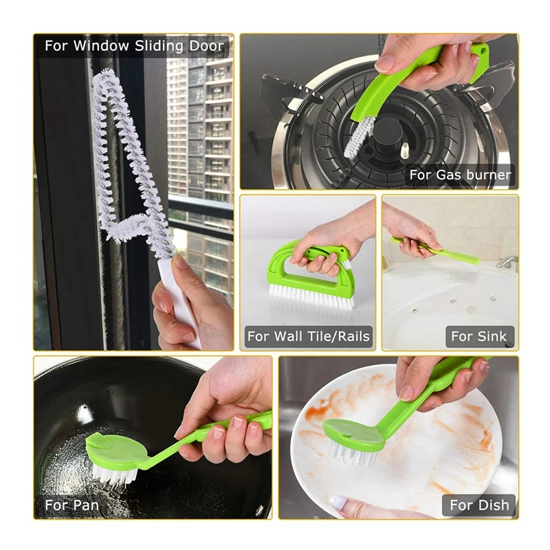 5 Pcs Cleaning Brush Set,Grout Tile Joint Brushes,for Bathroom Kitchen Floor Household, Window or Sliding Door Track
5 Pcs Cleaning Brush Set,Grout Tile Joint Brushes,for Bathroom Kitchen Floor Household, Window or Sliding Door Track