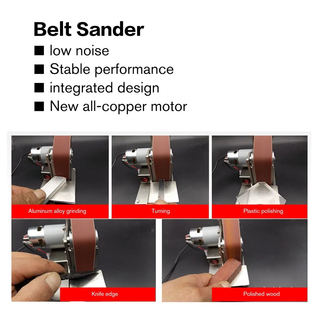 Multifunctional Grinder Mini Electric Belt Sander Polishing Grinding Machine Cutter Edges Sharpener Sanding Sale | Инструменты