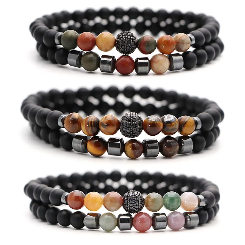 6mm Natural Stone Beads Bracelet 2pcs/set CZ Ball Beaded Bracciali Femme Friends Bracelets For Women Men Jewelry Mens Bileklik
6mm Natural Stone Beads Bracelet 2pcs/set CZ Ball Beaded Bracciali Femme Friends Bracelets For Women Men Jewelry Mens Bileklik