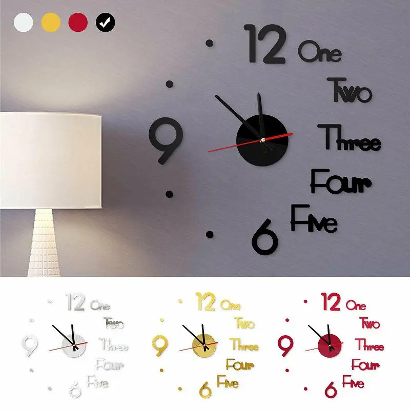 Mirror Stickers Large Wall Clock Quartz 3D DIY Decorative Kitchen Clocks Acrylic Quartz Wall Clock Home Number Watch Home Decor
Mirror Stickers Large Wall Clock Quartz 3D DIY Decorative Kitchen Clocks Acrylic Quartz Wall Clock Home Number Watch Home Decor