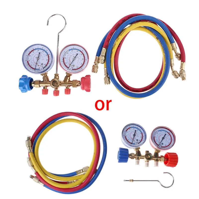 AC Diagnostic Manifold Freon Gauge Hose Set Charging R134A R12 R22 R502 Refriger 203C
AC Diagnostic Manifold Freon Gauge Hose Set Charging R134A R12 R22 R502 Refriger 203C
