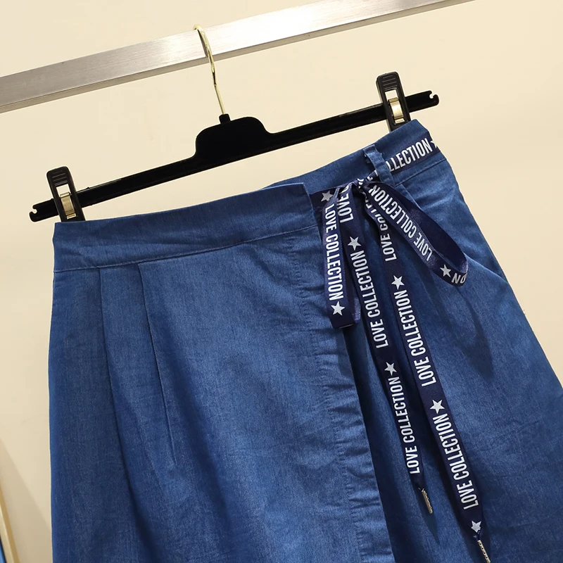 Denim Skirt High Waist A-line Skirts Women Irregular Jean Midi-length Skirt Plus Size XL-5XL sexy summer lycra short skirts
Denim Skirt High Waist A-line Skirts Women Irregular Jean Midi-length Skirt Plus Size XL-5XL sexy summer lycra short skirts