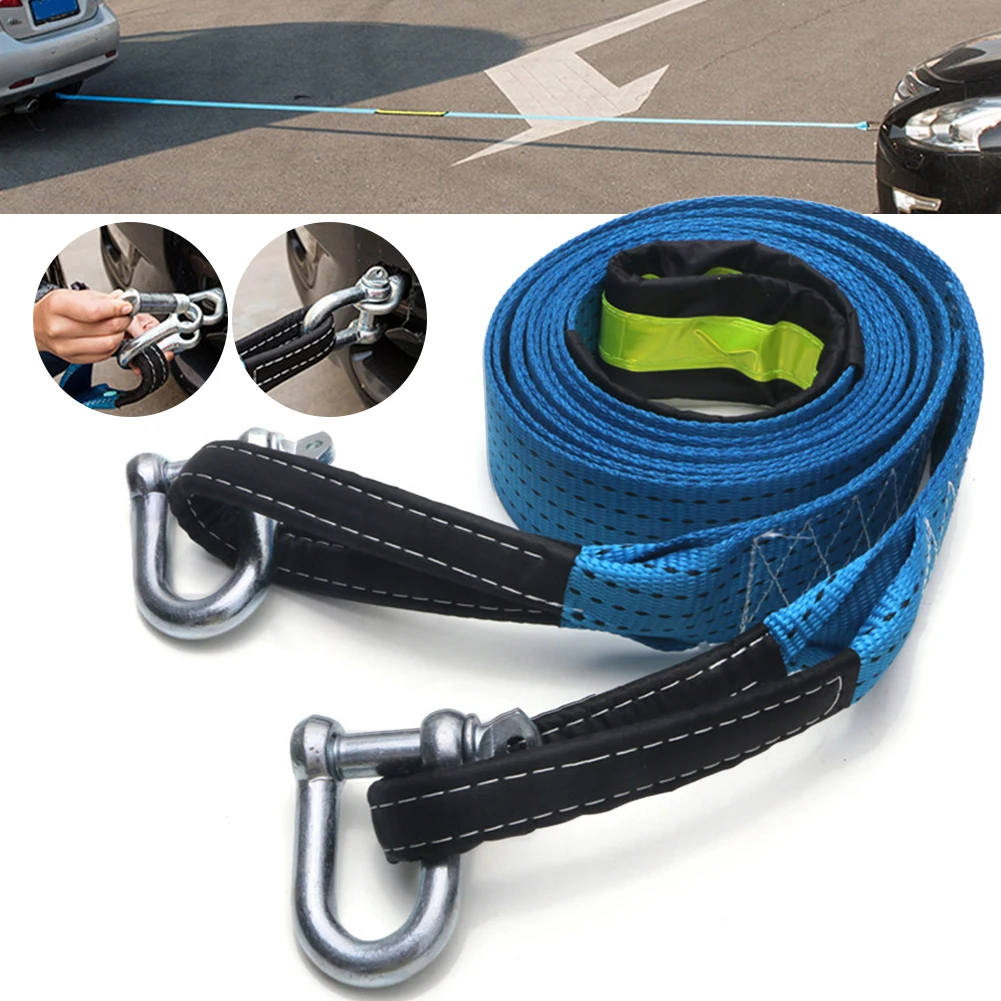 3m/5m Car Tow Strap with U-shaped Hooks 8Tons Heavy Duty Nylon Towing Strap with Reflective Tape for SUV Car Trailer
3m/5m Car Tow Strap with U-shaped Hooks 8Tons Heavy Duty Nylon Towing Strap with Reflective Tape for SUV Car Trailer