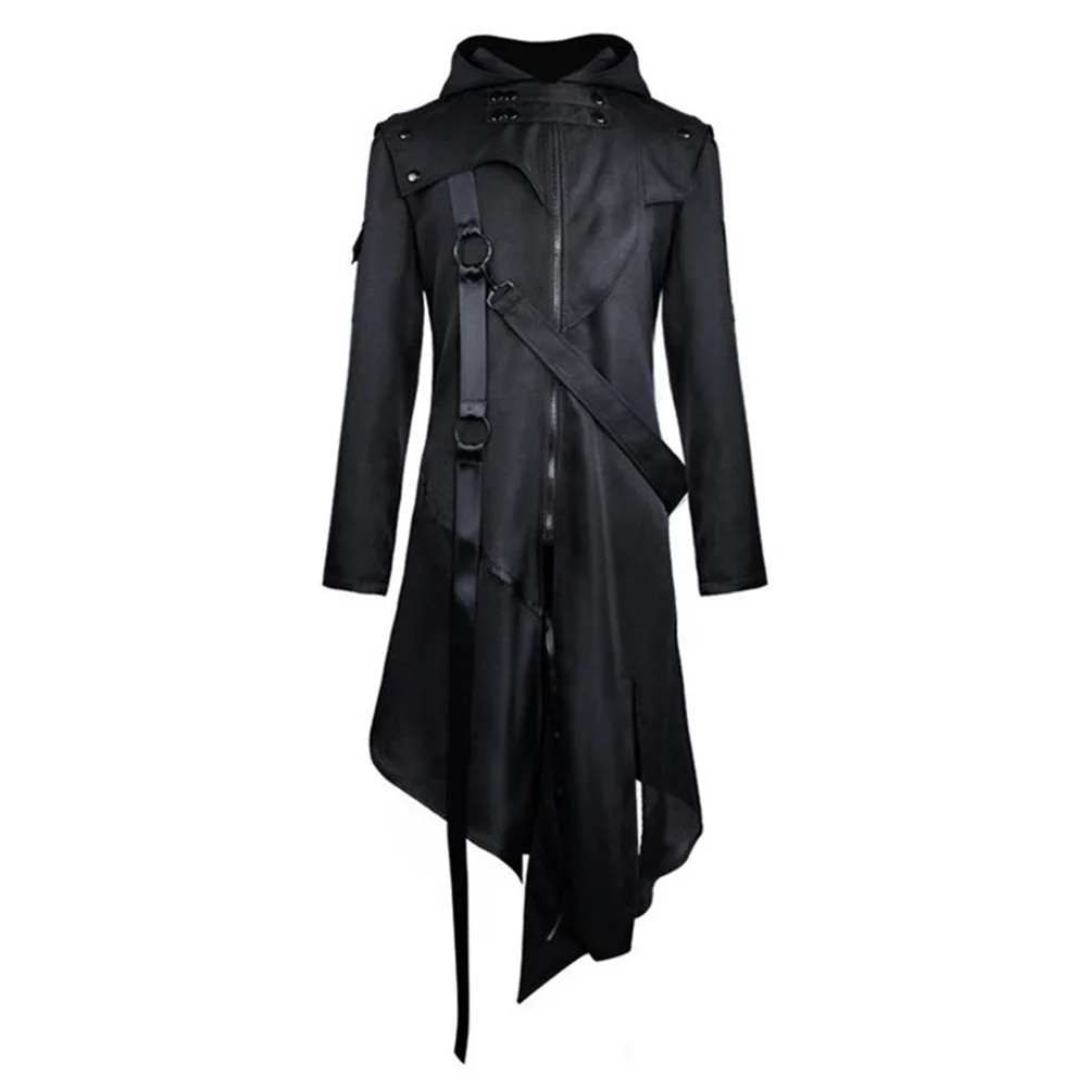 Medieval Costume Hooded Trench Coat Goth Renaissance Uniform Men Male Black Jacket Dress Halloween
Medieval Costume Hooded Trench Coat Goth Renaissance Uniform Men Male Black Jacket Dress Halloween