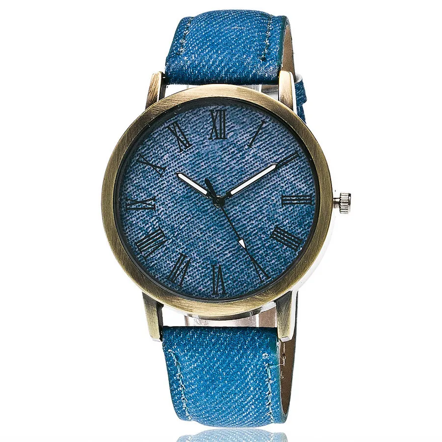 CAY Fashion Casual Womens Mens Quartz Wristwatches Blue Denim Rome Literal Bronze Simple Design Cowboy Watches Relogio Masculino
CAY Fashion Casual Womens Mens Quartz Wristwatches Blue Denim Rome Literal Bronze Simple Design Cowboy Watches Relogio Masculino