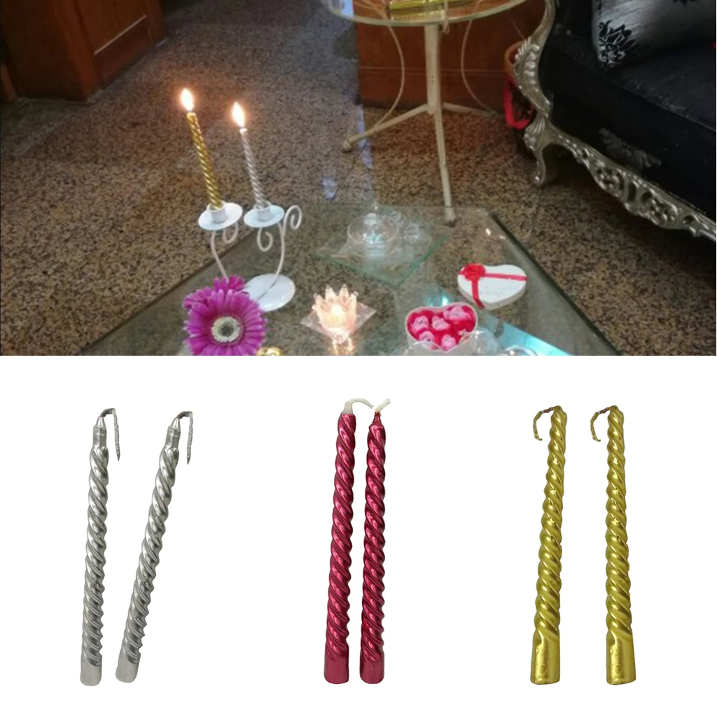 2 Pieces Dinner Candle Assorted Colors Taper Twisted Spiral Candles for Dinner Dining Table Wedding Party Home Decor
2 Pieces Dinner Candle Assorted Colors Taper Twisted Spiral Candles for Dinner Dining Table Wedding Party Home Decor