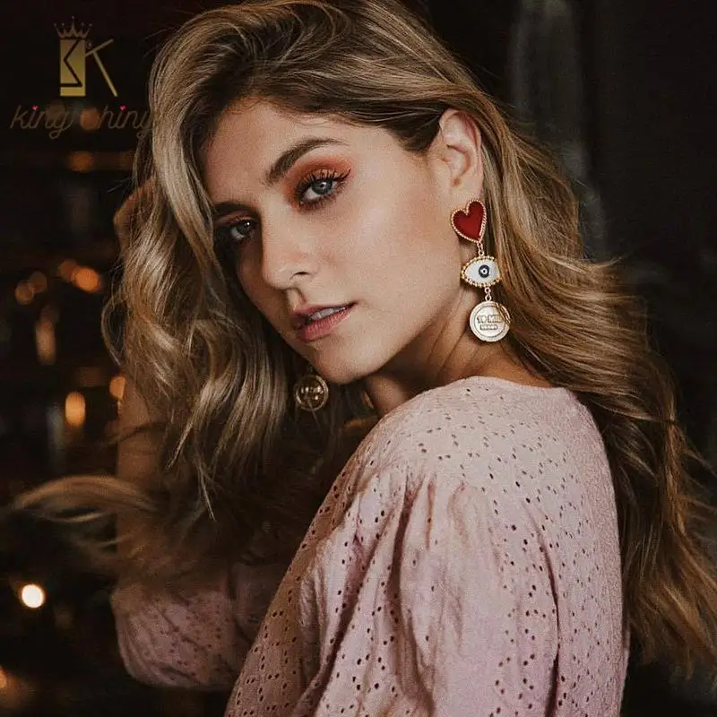2020 New Arrival Korean Red Heart Coin Eye Statement Drop Earring for Woman Vintage Punk Exaggerated Long Drop Earring for Lady
2020 New Arrival Korean Red Heart Coin Eye Statement Drop Earring for Woman Vintage Punk Exaggerated Long Drop Earring for Lady