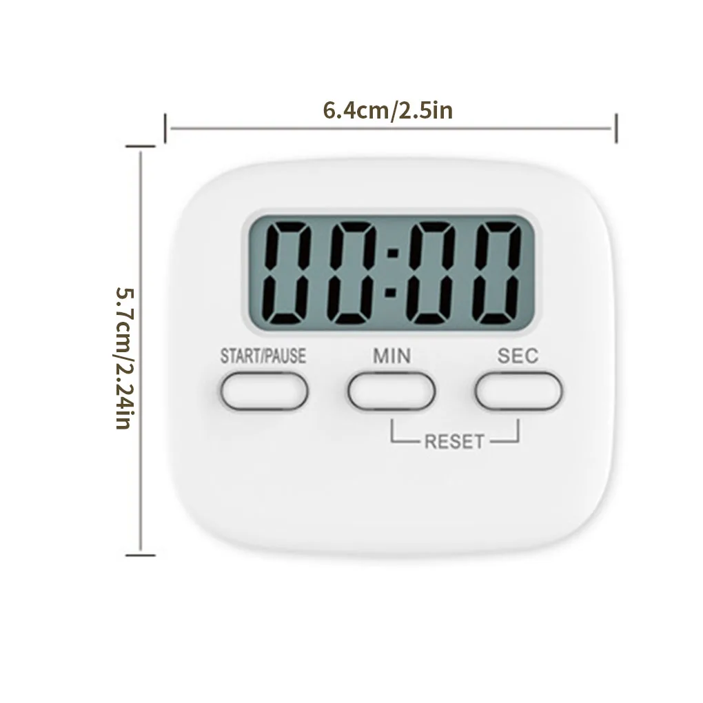 

Kitchen Digital Timer Cooking Countdown Device LCD Display ABS Timing Alarmer Baking Studying Timer Kitchen Gadget