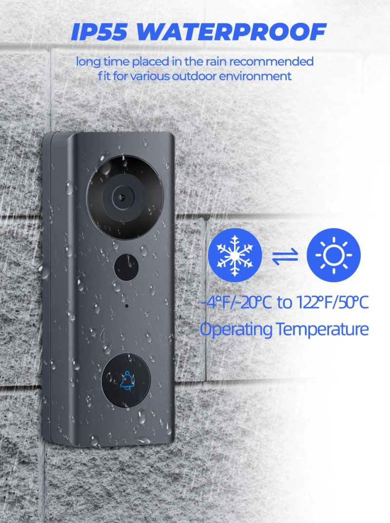 New 1080P Tuya Wireless WIFI High Definition Visual Intelligent Night Light Doorbell Camera Low Power Voice Intercom Alarm
New 1080P Tuya Wireless WIFI High Definition Visual Intelligent Night Light Doorbell Camera Low Power Voice Intercom Alarm
