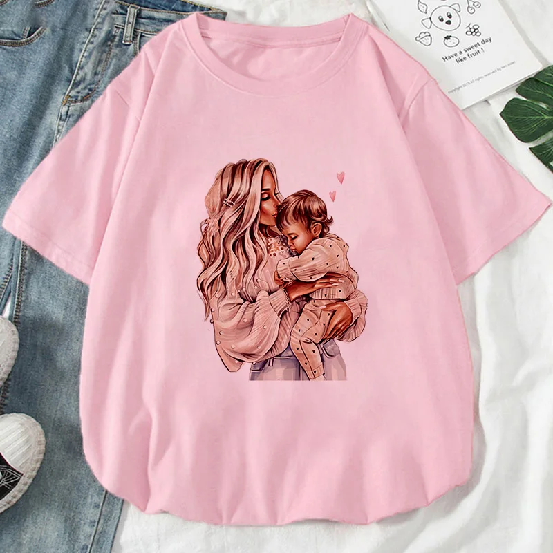 Women Tshirt Graphic Cartoon Mom baby Print Lady Summer Short sleeve T-Shirt Tops Lady Clothes Woman Clothing Tee Female T Shirt
Women Tshirt Graphic Cartoon Mom baby Print Lady Summer Short sleeve T-Shirt Tops Lady Clothes Woman Clothing Tee Female T Shirt