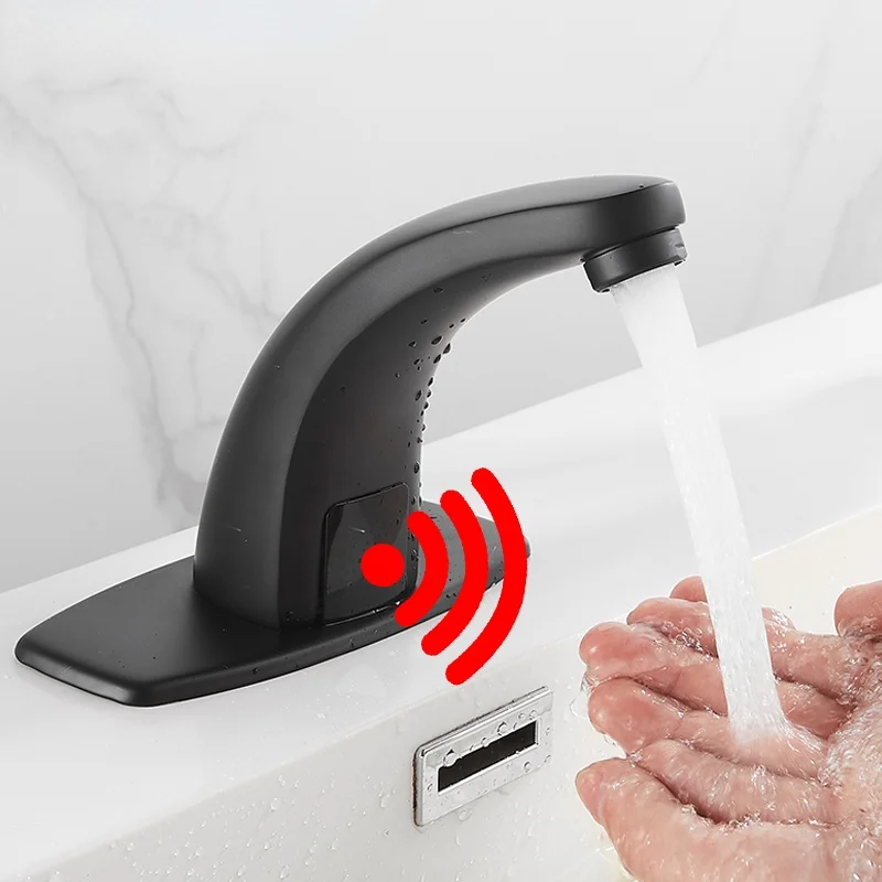 Умная бесконтактная раковина для ванной комнаты с инфракрасным освещением, черная медная раковина, современный роскошный латунный аккумул... 
Умная бесконтактная раковина для ванной комнаты с инфракрасным освещением, черная медная раковина, современный роскошный латунный аккумул...