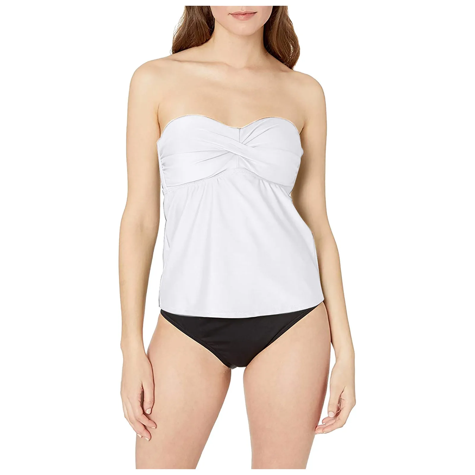 Women's Two Pieces Split Swimsuit 2021 Fashion Comfortable Front Twisted Tube Top Beachwear Off Shoulder Summer Tankini Set
Women's Two Pieces Split Swimsuit 2021 Fashion Comfortable Front Twisted Tube Top Beachwear Off Shoulder Summer Tankini Set